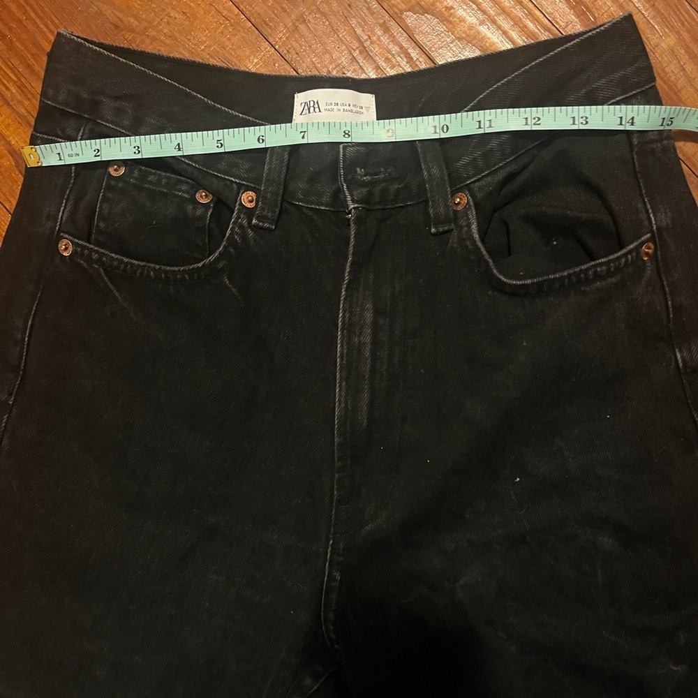 Zara Women's Black Straight/wide leg jeans - Picture 7 of 9